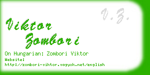 viktor zombori business card